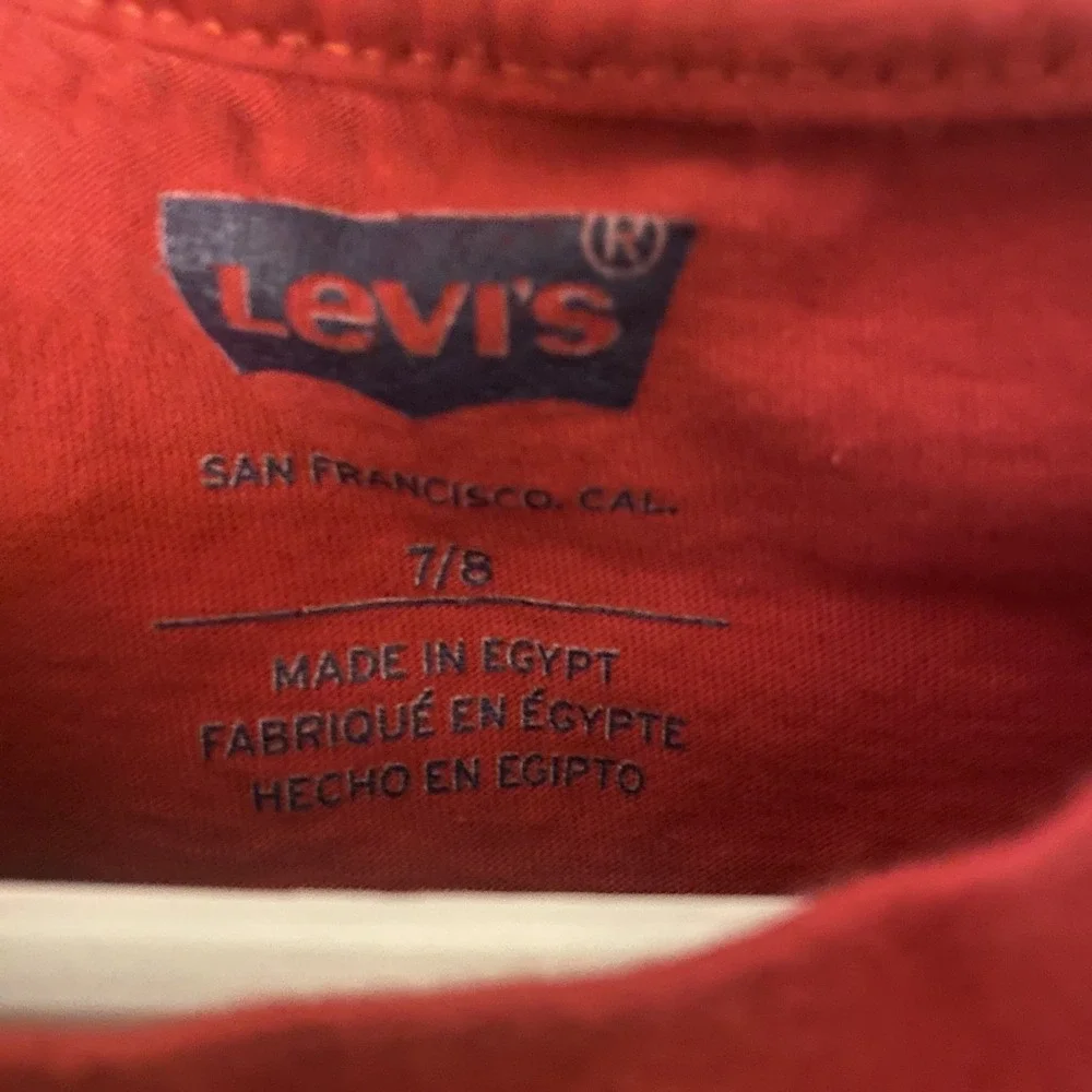 Levi's Kids 7/8 Long Sleeve Red Logo T-Shirt